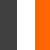Dark Grey, White, Orange