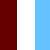 Maroon, White, Light Blue