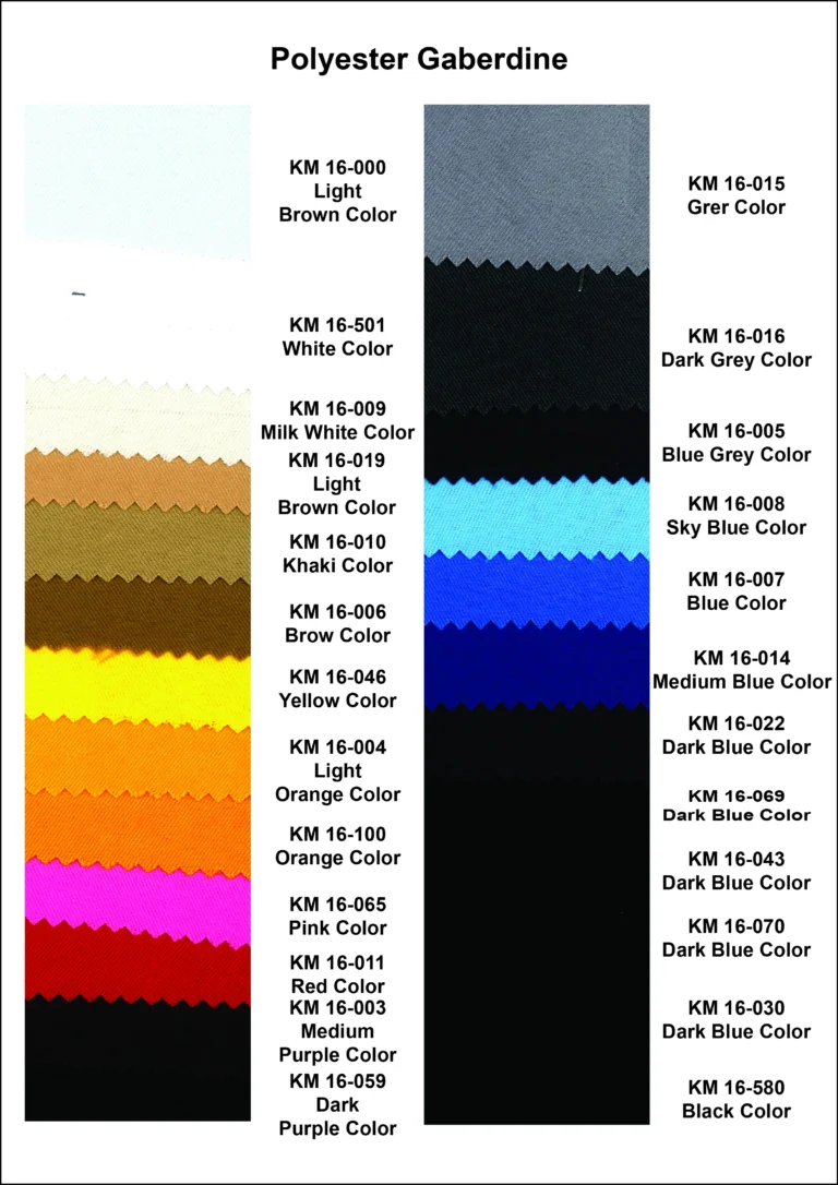 Polyester gaberdine for custom made shirt in Malaysia